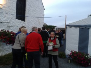 Part of the queue for the hog roast