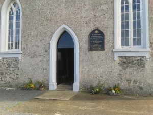 The entrance to the Ballyhemlin church
