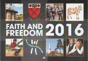 The cover of the 2016 'Faith and Freedom' Calendar - 'Faith in the World'