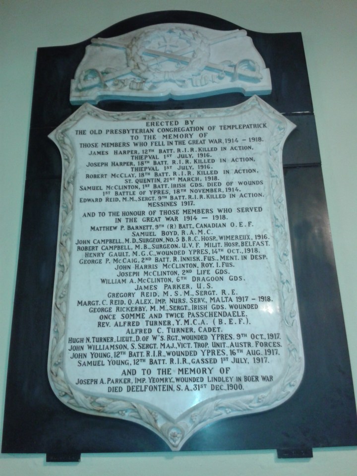 Templepatrickwarmemorial