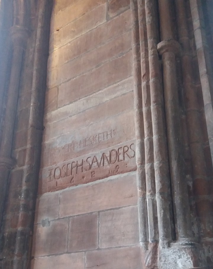 Chester Cathedral refectory graffiti ph crop