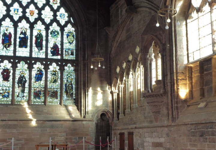 Chester Cathedral refectory pulpit stairs crop