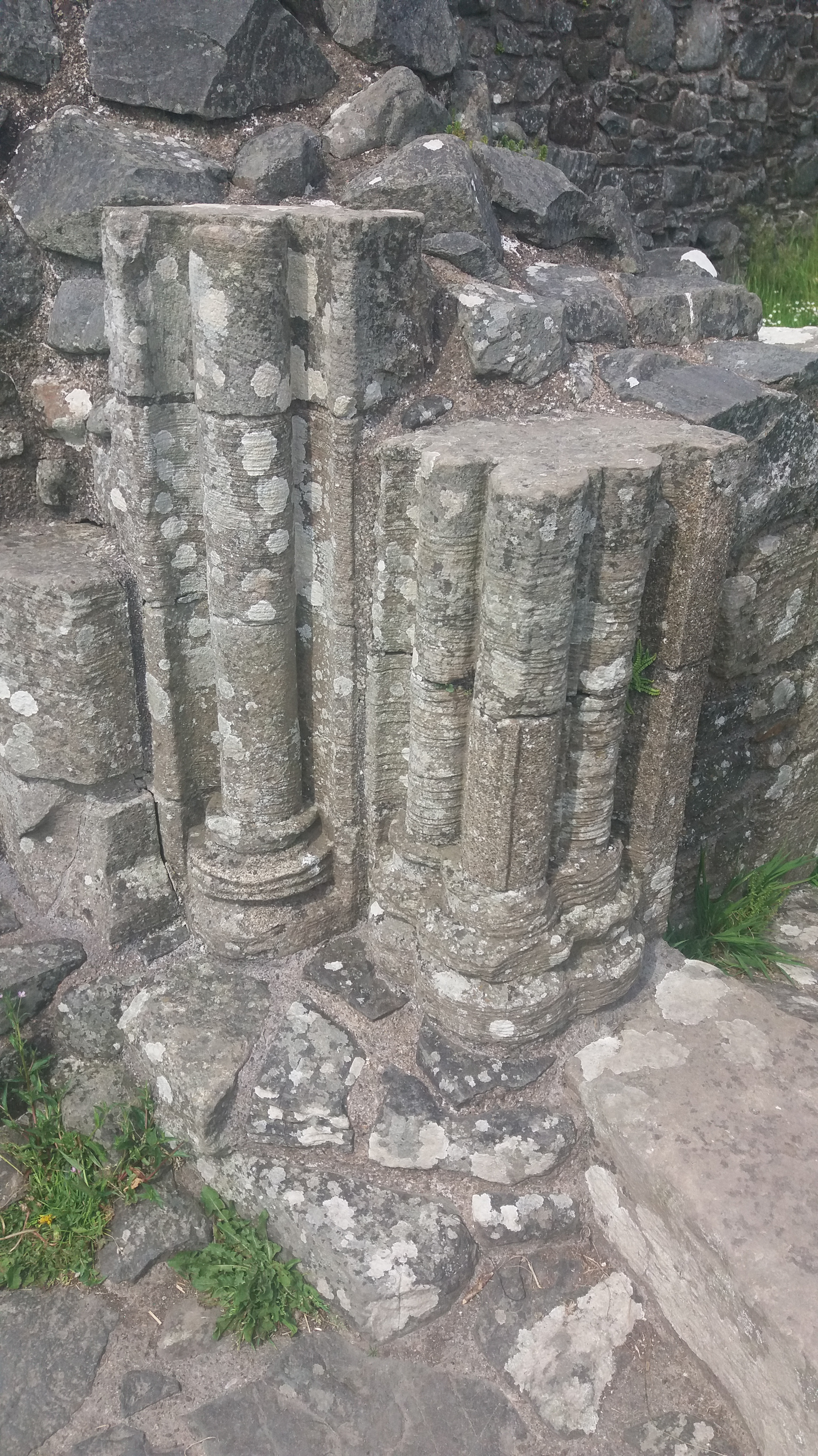 IA Inch Abbey base of columns at entrance